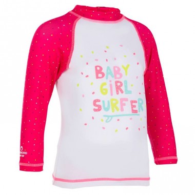 Tee shirt anti UV bébé manches longues TRIBORD pour Décathlon - 9,99 euros