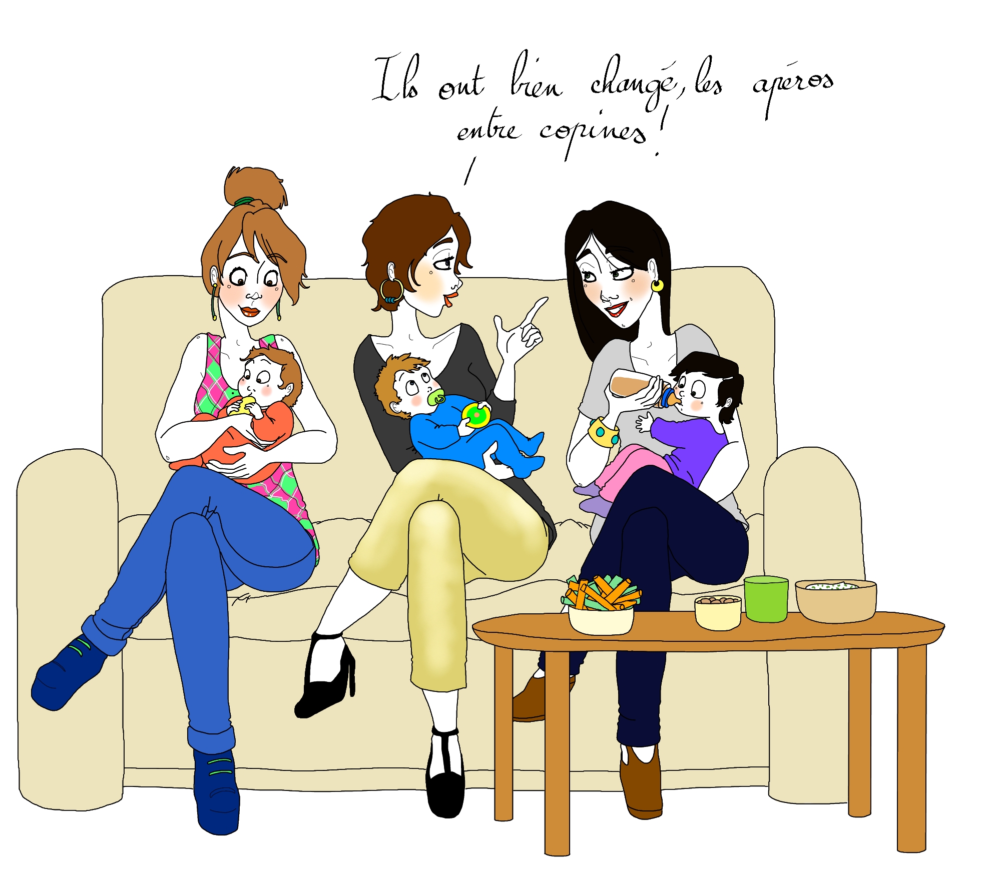 J'ai Plus De Copine ça Devient Des Copies L'apéro entre copines - Drôles de mums
