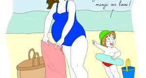 enceinte à la plage