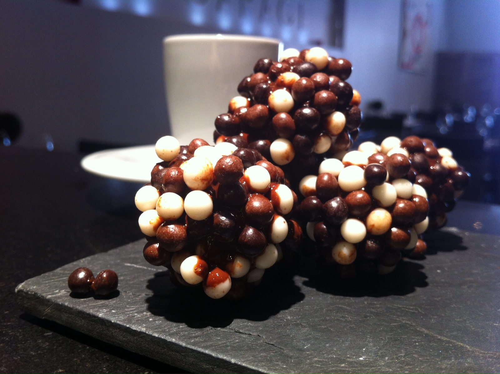 Spécial café gourmand les Bubbles framboise chocolat