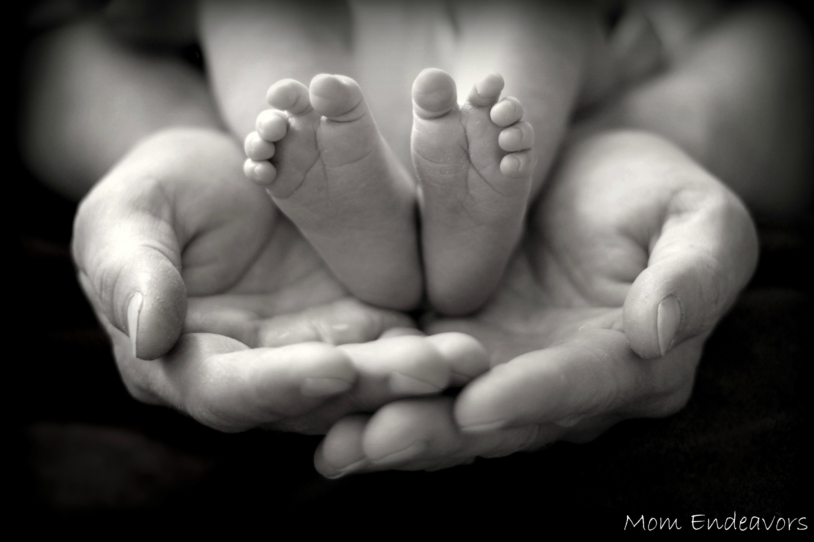 Newborn Feet In Dads Hands Drôles De Mums